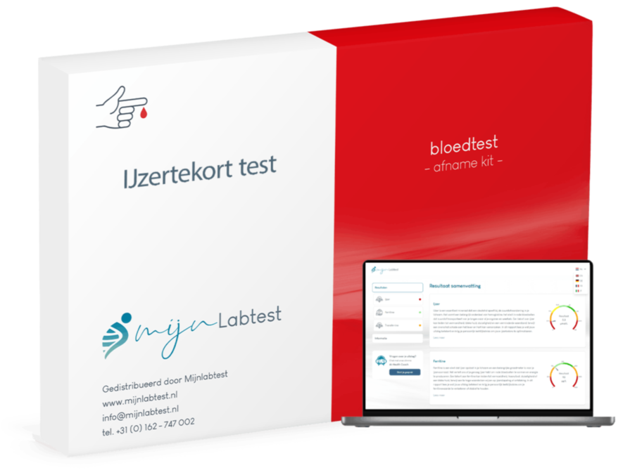 Packshot van Ijzertekort test. Packshot van Ijzertekort test.