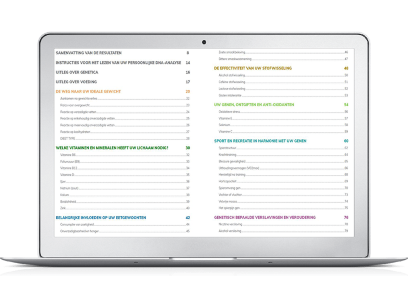 Voorbeeldrapport Nutri-Gene Pro - Na de test kun je direct aan de slag met uitleg en tips uit het rapport Voorbeeldrapport Nutri-Gene Pro - Na de test kun je direct aan de slag met uitleg en tips uit het rapport