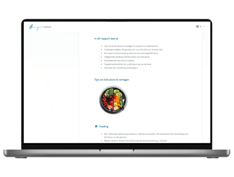 Leefstijl advies bilirubine