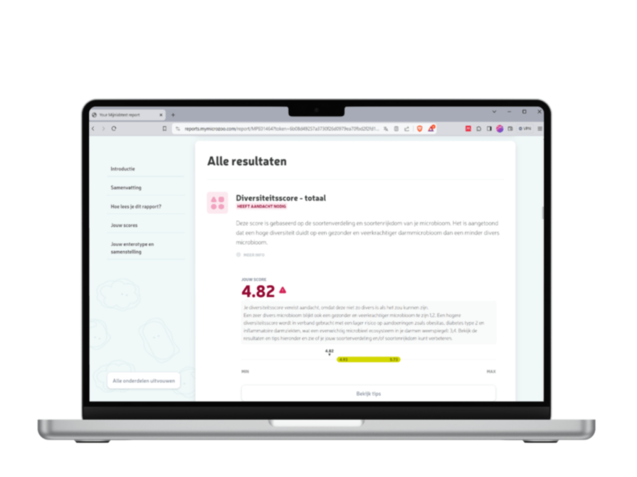 De diversiteitsscore is een belangrijke gezondheidsparameter voor je darmgezondheid. De diversiteitsscore is een belangrijke gezondheidsparameter voor je darmgezondheid.