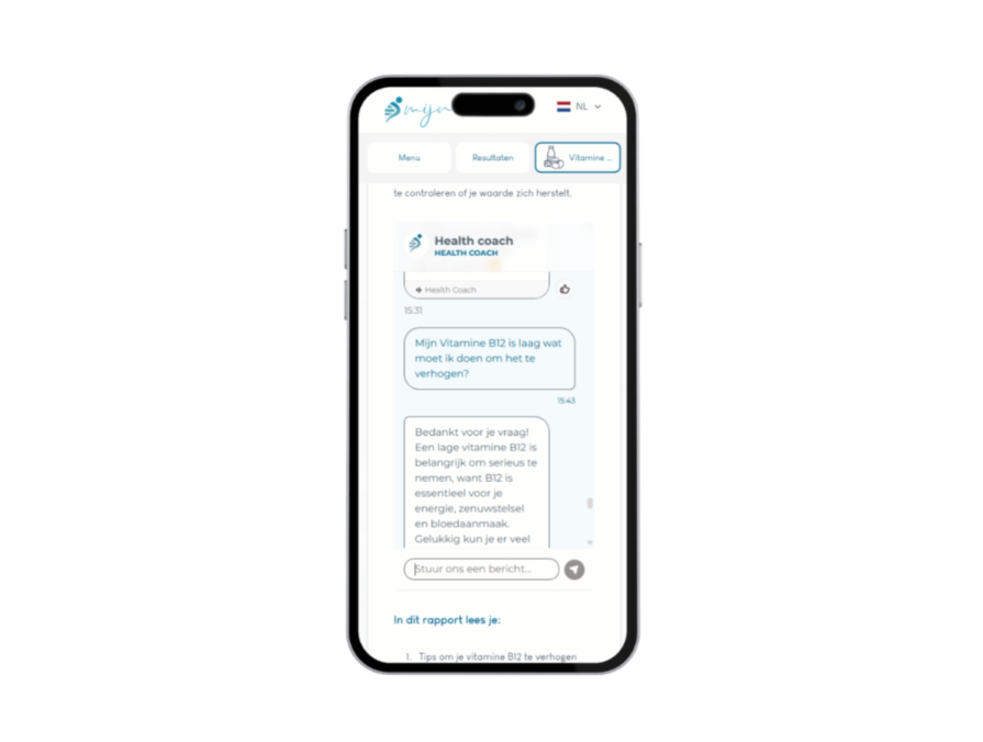 Ai intergratie die jouw persoonlijk helpt met het beter begrijpen van jouw resultaat