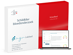het schildklier profiel bloedonderzoek wordt afgenomen met een eenvoudige test kit die we naar je thuisadres opsturen 