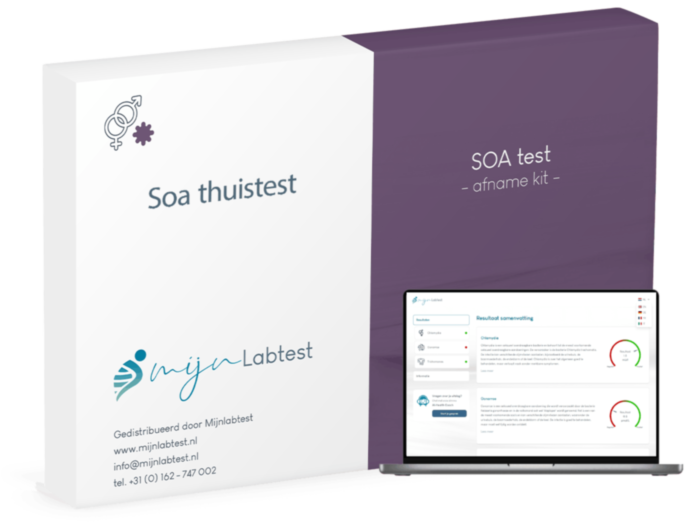 Zo ziet de verpakking van jouw soa test thuis eruit