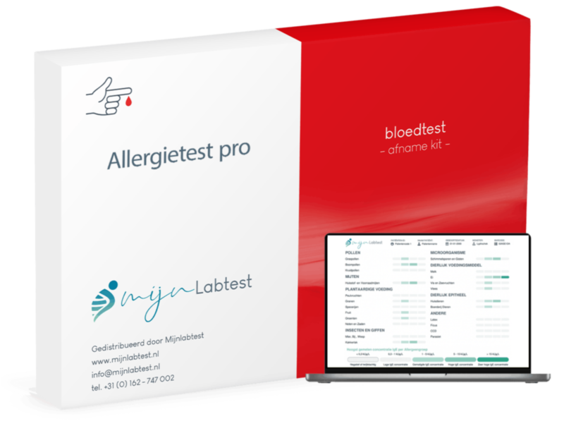 De verpakking van de allergietest pro
